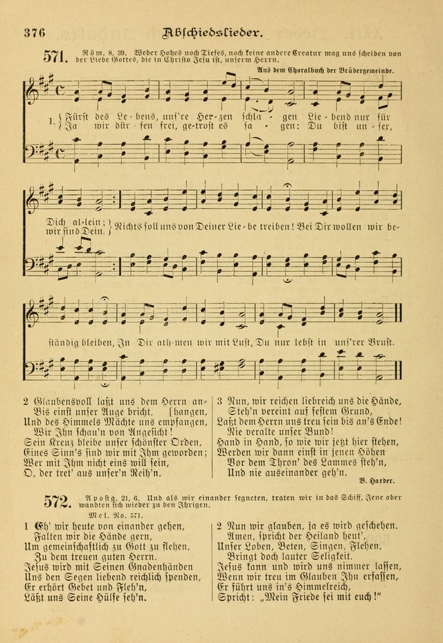 Gesangbuch mit Noten: herausgegeben von der Allgemeinen Conferenz der Mennoniten von Nord-Amerika page 376