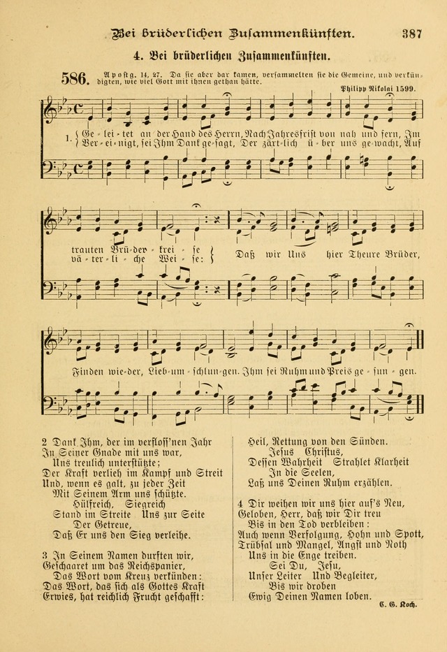 Gesangbuch mit Noten: herausgegeben von der Allgemeinen Conferenz der Mennoniten von Nord-Amerika page 387