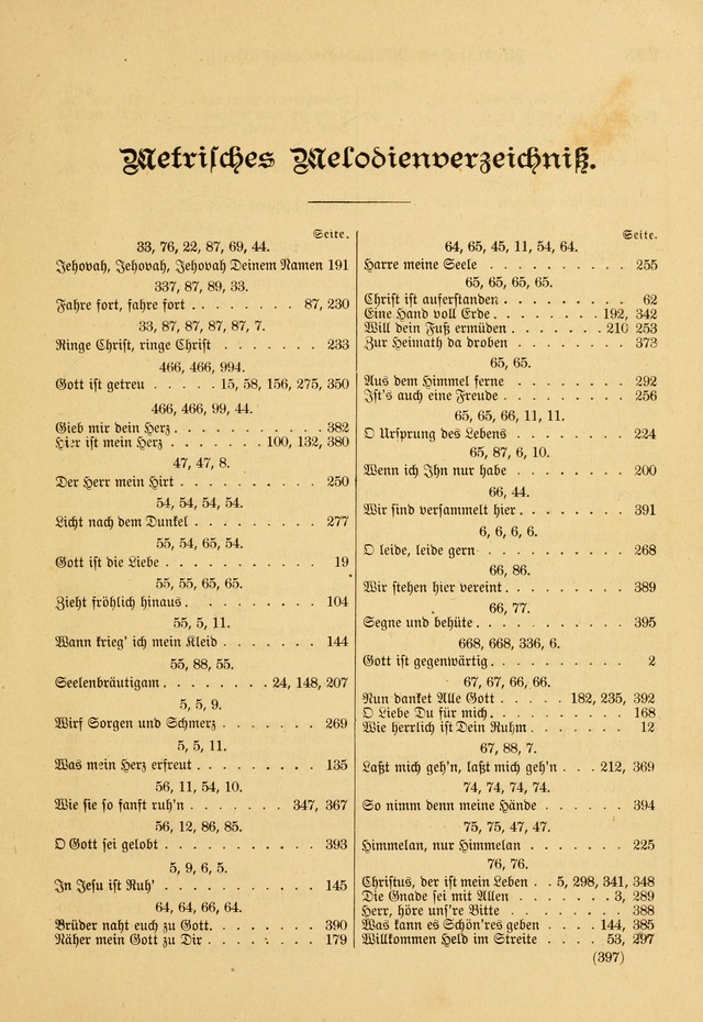 Gesangbuch mit Noten: herausgegeben von der Allgemeinen Conferenz der Mennoniten von Nord-Amerika page 397