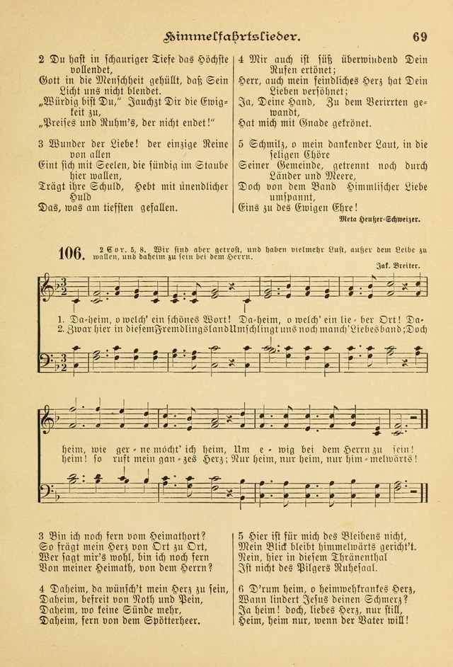 Gesangbuch mit Noten: herausgegeben von der Allgemeinen Conferenz der Mennoniten von Nord-Amerika page 69