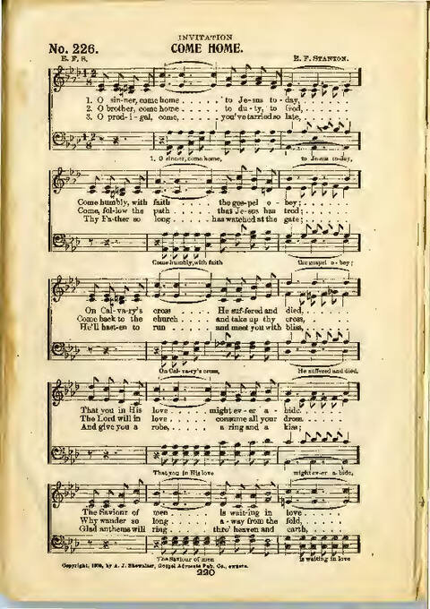 Gospel Praise: a collection of new and old hymns and tunes for all occasions of Christian work and worship page 218
