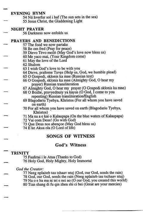 Global Praise 2: songs for worship and witness page vii