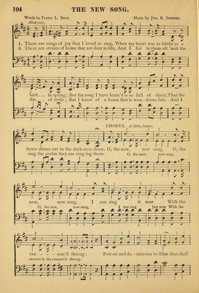 Gospel Praise Book: a collection of choice gems of sacred song suitable for church service, gospel praise meetings, and family devotions page 104