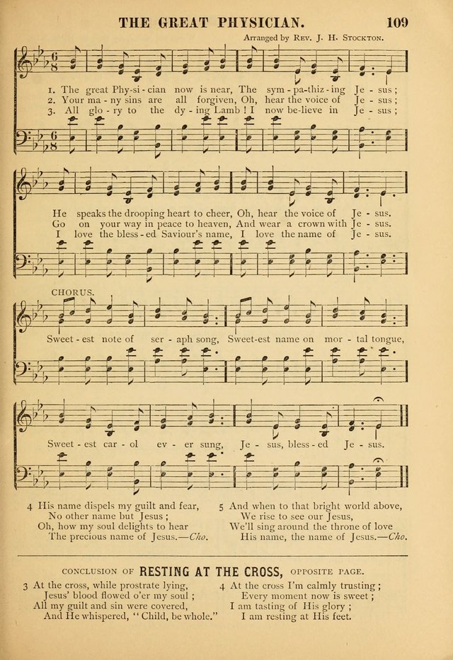 Gospel Praise Book: a collection of choice gems of sacred song suitable for church service, gospel praise meetings, and family devotions page 109