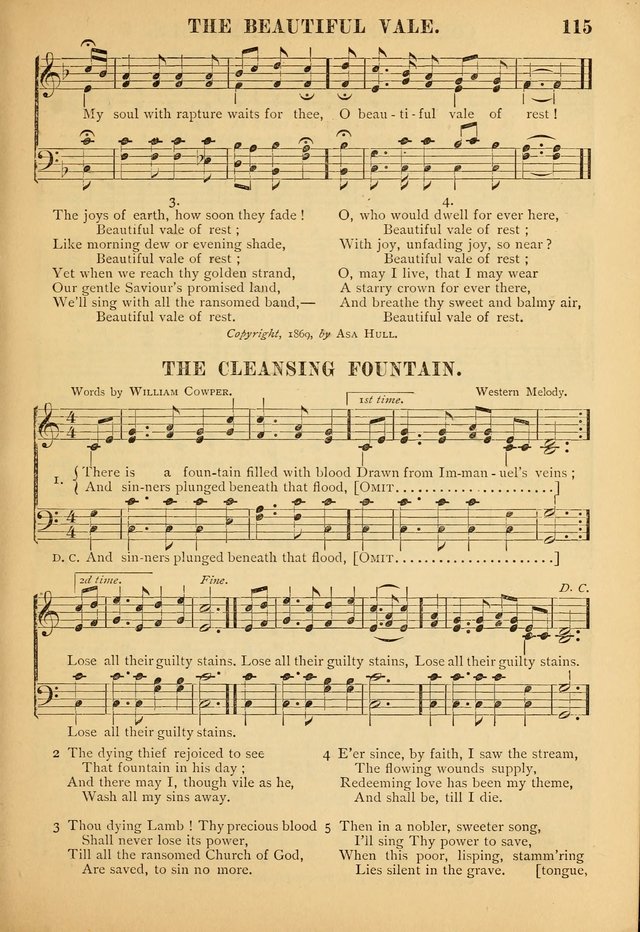 Gospel Praise Book: a collection of choice gems of sacred song suitable for church service, gospel praise meetings, and family devotions page 115