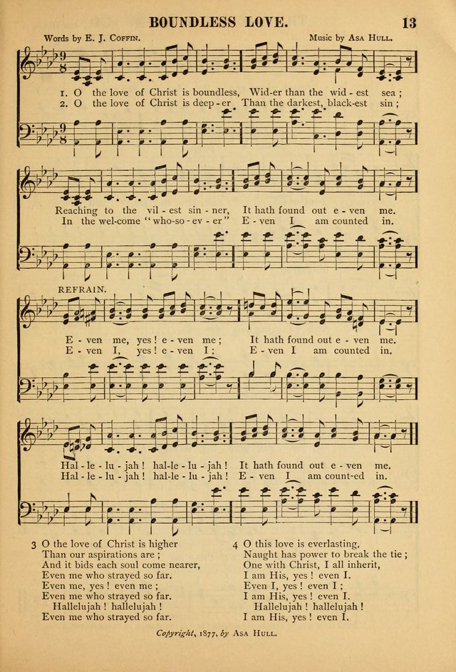 Gospel Praise Book: a collection of choice gems of sacred song suitable for church service, gospel praise meetings, and family devotions page 13