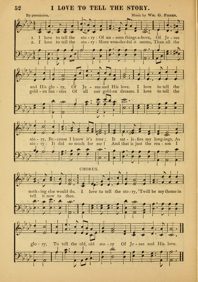 Gospel Praise Book: a collection of choice gems of sacred song suitable for church service, gospel praise meetings, and family devotions page 52