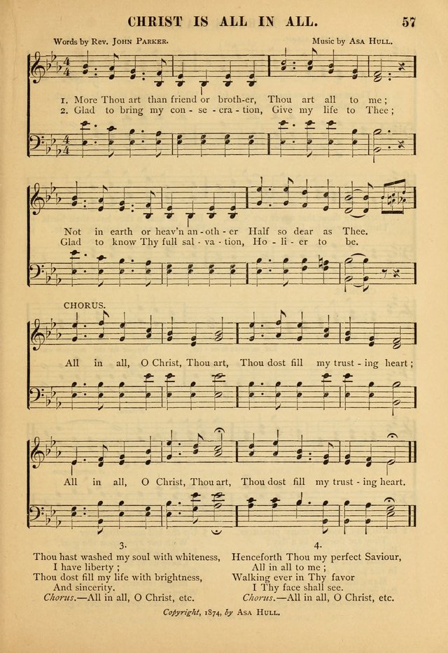 Gospel Praise Book: a collection of choice gems of sacred song suitable for church service, gospel praise meetings, and family devotions page 57