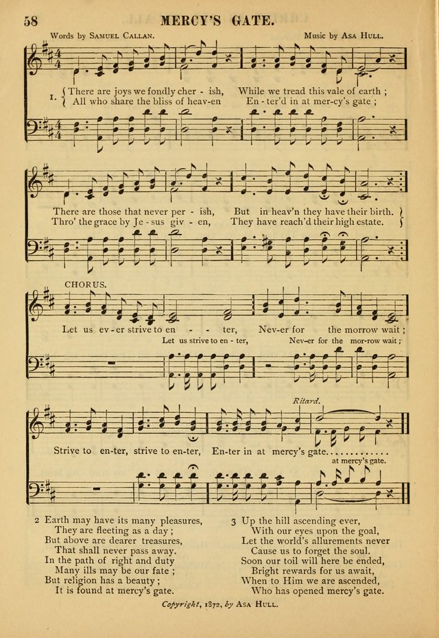 Gospel Praise Book: a collection of choice gems of sacred song suitable for church service, gospel praise meetings, and family devotions page 58