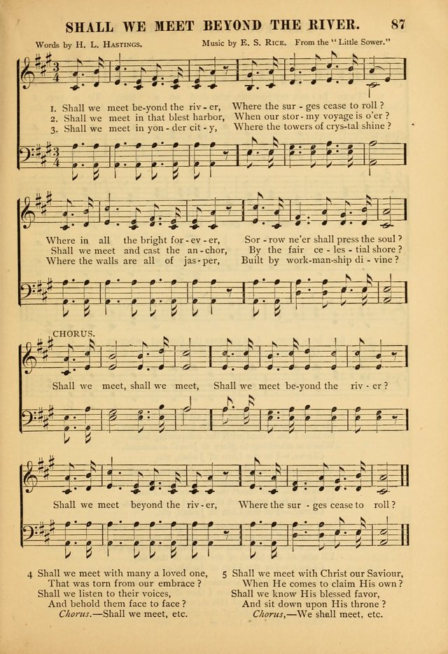 Gospel Praise Book: a collection of choice gems of sacred song suitable for church service, gospel praise meetings, and family devotions page 87