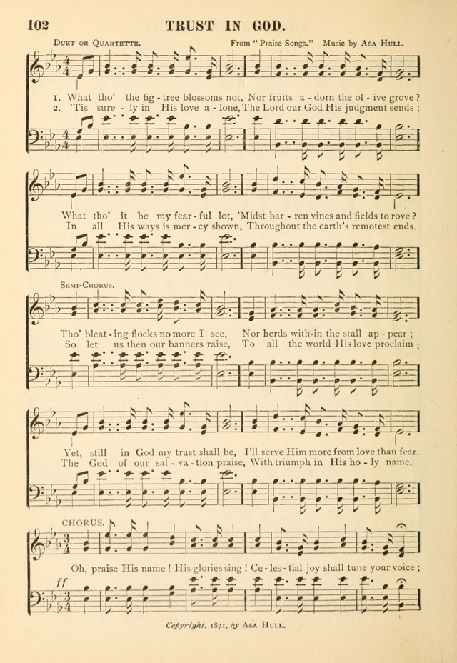 Gospel Praise Book.: a collection of choice gems of sacred song suitable for church service, gospel praise meetings, and family devotions. (Complete ed.) page 102