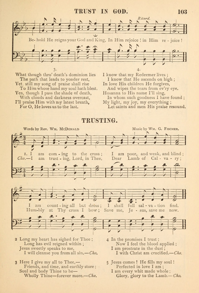 Gospel Praise Book.: a collection of choice gems of sacred song suitable for church service, gospel praise meetings, and family devotions. (Complete ed.) page 103