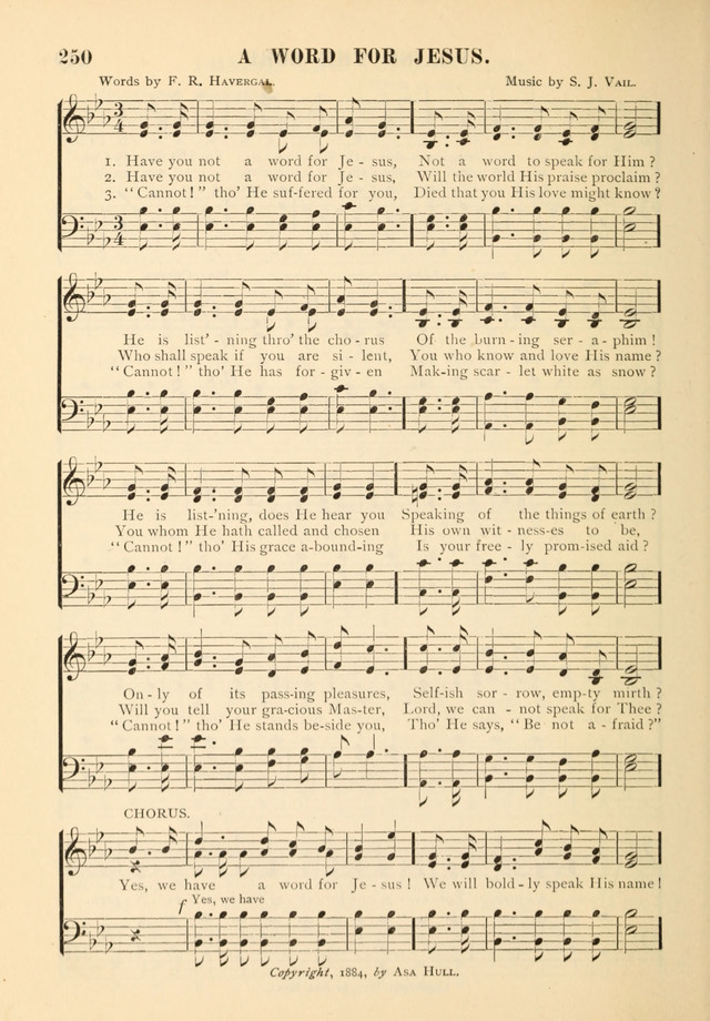 Gospel Praise Book.: a collection of choice gems of sacred song suitable for church service, gospel praise meetings, and family devotions. (Complete ed.) page 250