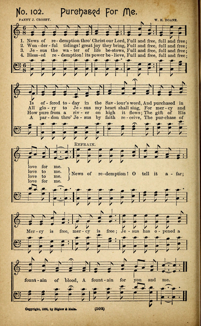 The Glad Refrain for the Sunday School: a new collection of songs for worship page 98