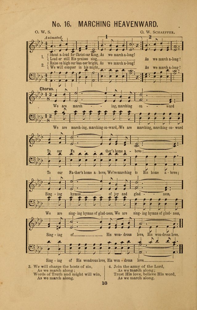 The Golden Sheaf, No. 1: A collection of sacred songs and gospel hymns for sabbath schools, praise meetings, and the home circle page 18