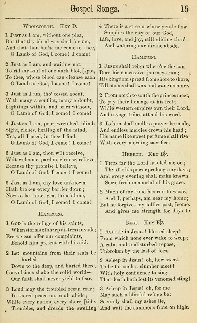 Gospel Songs: a choice collection of hymns and tune, new and old, for gospel meetings, prayer meetings, Sunday schools, etc. page 20