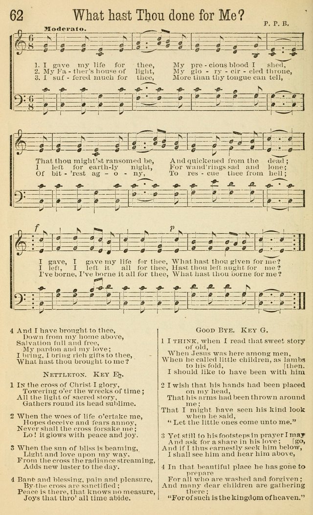 Gospel Songs: a choice collection of hymns and tune, new and old, for gospel meetings, prayer meetings, Sunday schools, etc. page 67