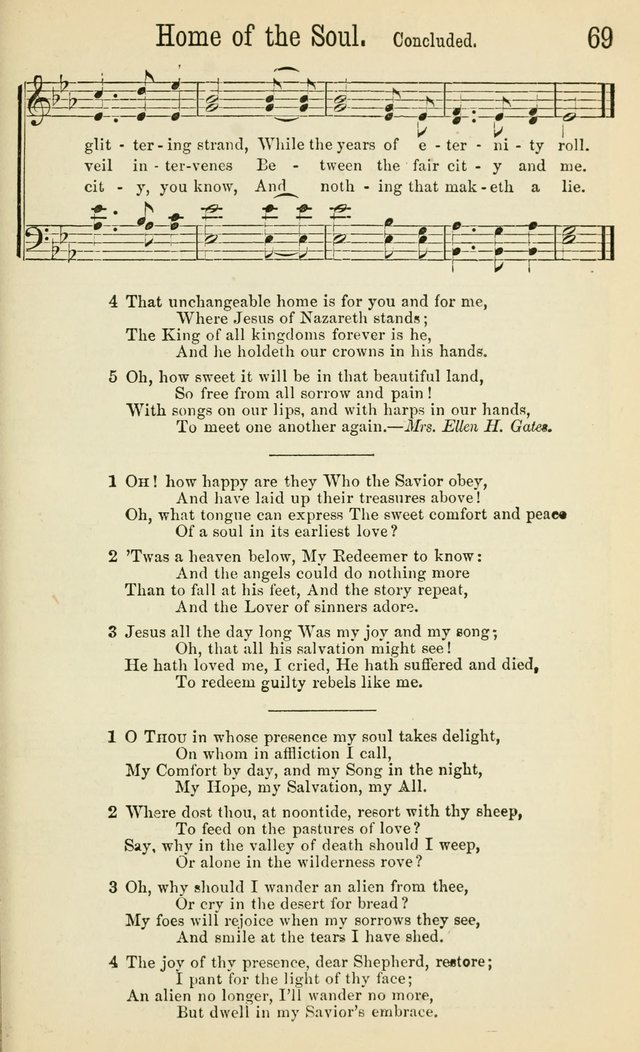 Gospel Songs: a choice collection of hymns and tune, new and old, for gospel meetings, prayer meetings, Sunday schools, etc. page 74