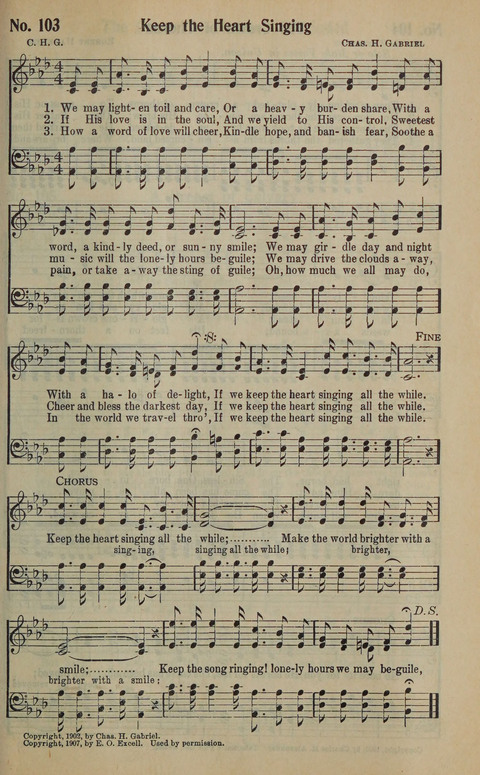 The Gospel in Song: as used in the Anderson Gospel Crusades page 107