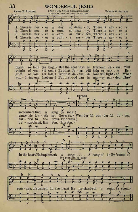 The Gospel in Song: for Use in Evangelistic Meetings or Any Service of the Church page 38