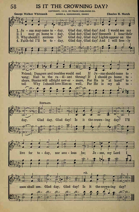 The Gospel in Song: for Use in Evangelistic Meetings or Any Service of the Church page 56