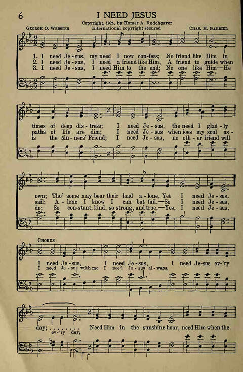 The Gospel in Song: for Use in Evangelistic Meetings or Any Service of the Church page 6