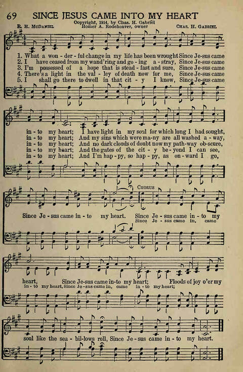 The Gospel in Song: for Use in Evangelistic Meetings or Any Service of the Church page 67