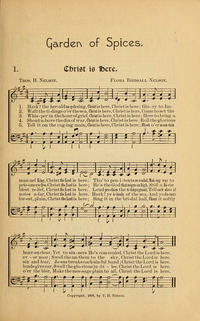 Garden of Spices: a choice collection for revival meetings, missionary meetings, rescue work, church and Sunday schools page 8