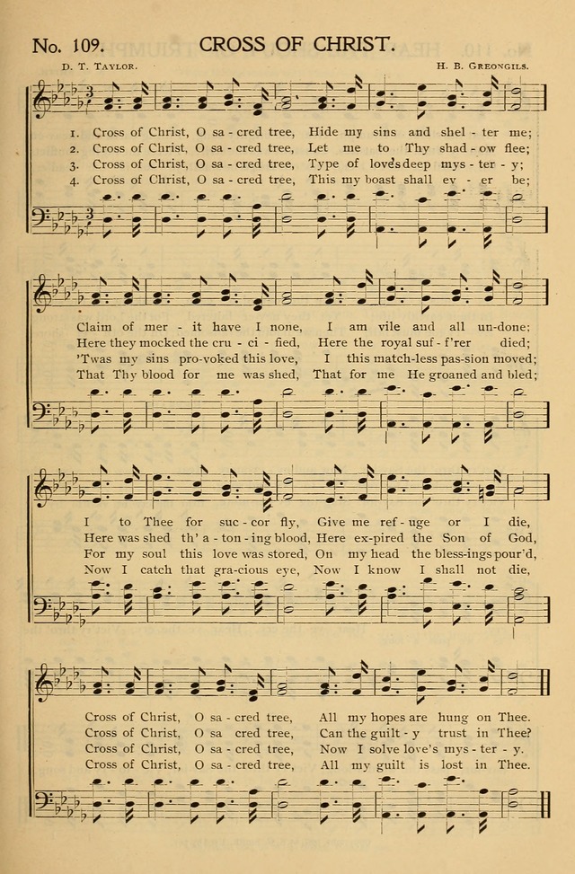 Gospel Songs and Hymns No. 1: for the sunday school, prayer meeting, social meeting, general song service page 109