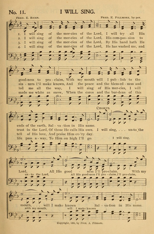 Gospel Songs and Hymns No. 1: for the sunday school, prayer meeting, social meeting, general song service page 11