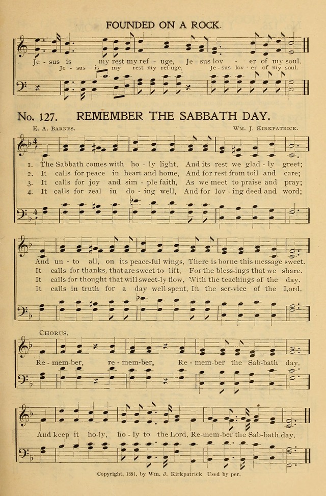 Gospel Songs and Hymns No. 1: for the sunday school, prayer meeting, social meeting, general song service page 127