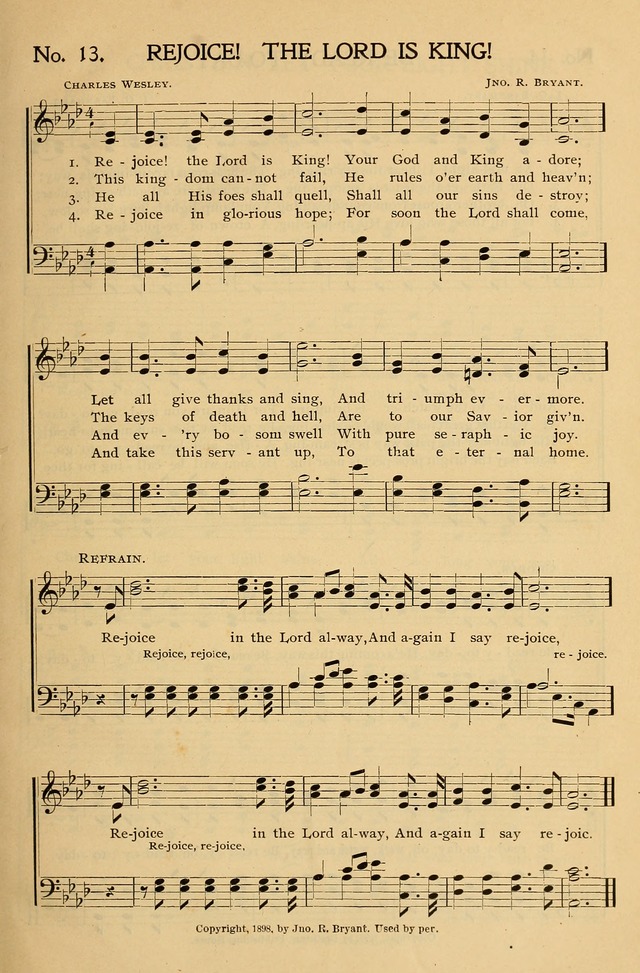 Gospel Songs and Hymns No. 1: for the sunday school, prayer meeting, social meeting, general song service page 13