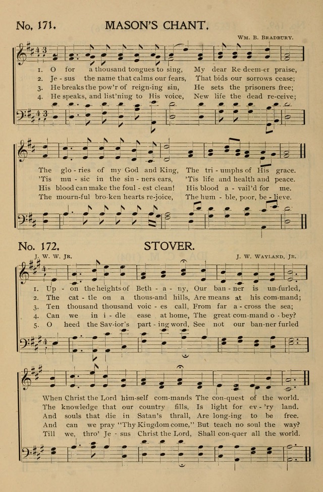 Gospel Songs and Hymns No. 1: for the sunday school, prayer meeting, social meeting, general song service page 170