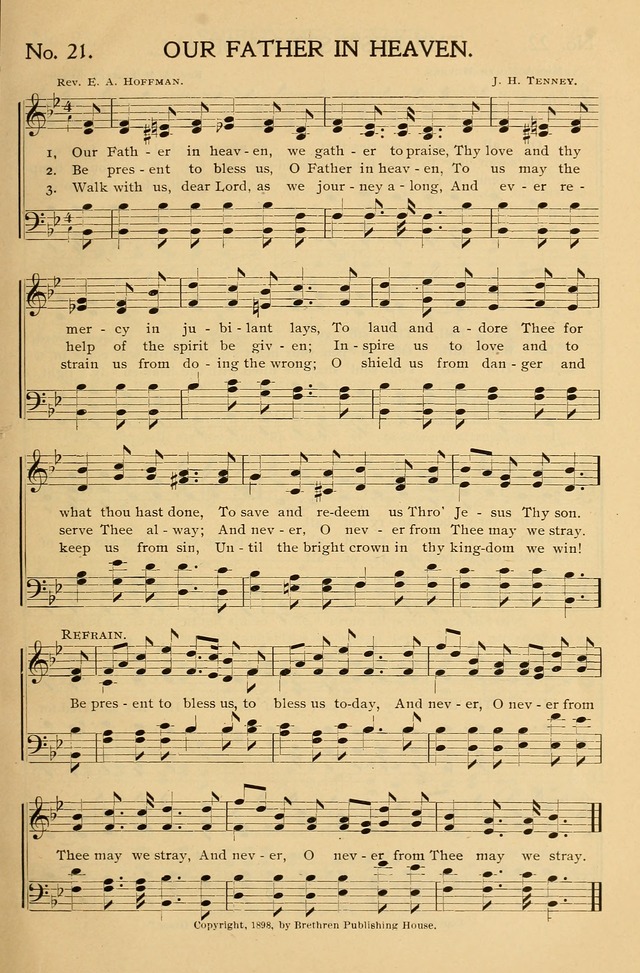 Gospel Songs and Hymns No. 1: for the sunday school, prayer meeting, social meeting, general song service page 21