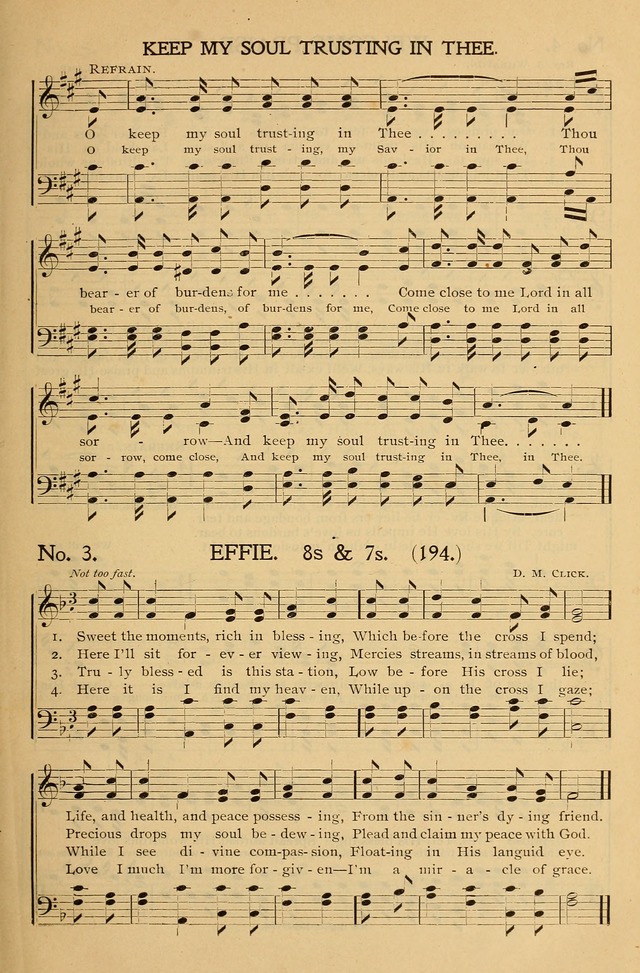 Gospel Songs and Hymns No. 1: for the sunday school, prayer meeting, social meeting, general song service page 3