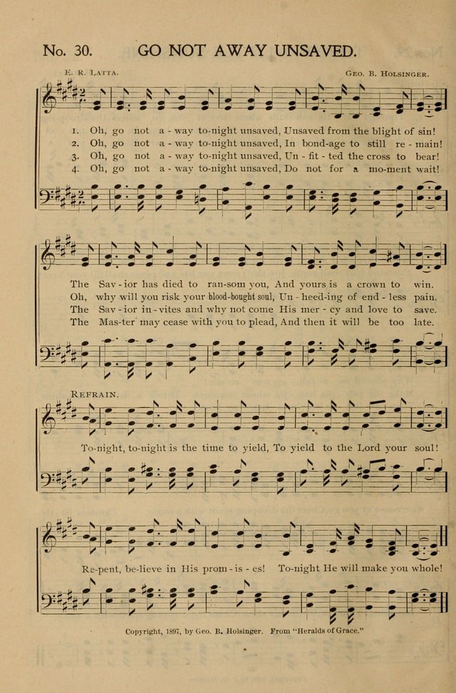 Gospel Songs and Hymns No. 1: for the sunday school, prayer meeting, social meeting, general song service page 30