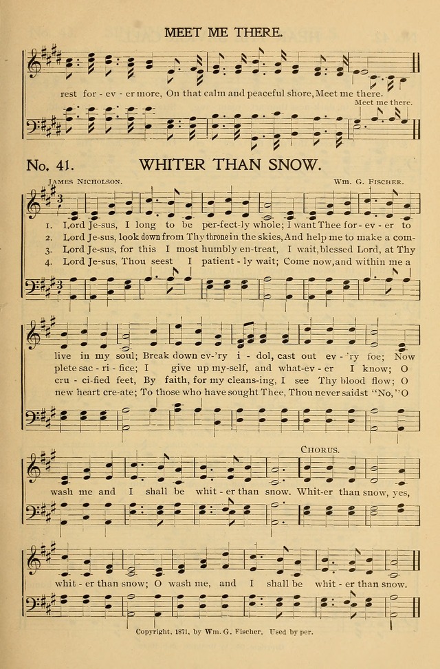 Gospel Songs and Hymns No. 1: for the sunday school, prayer meeting, social meeting, general song service page 41