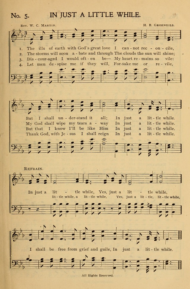 Gospel Songs and Hymns No. 1: for the sunday school, prayer meeting, social meeting, general song service page 5