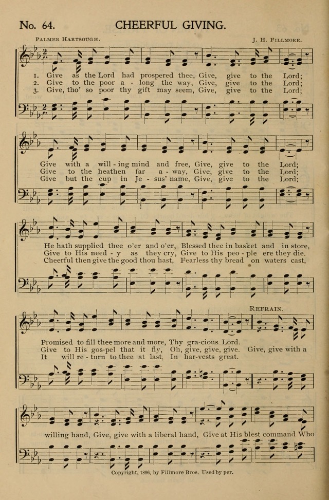 Gospel Songs and Hymns No. 1: for the sunday school, prayer meeting, social meeting, general song service page 64