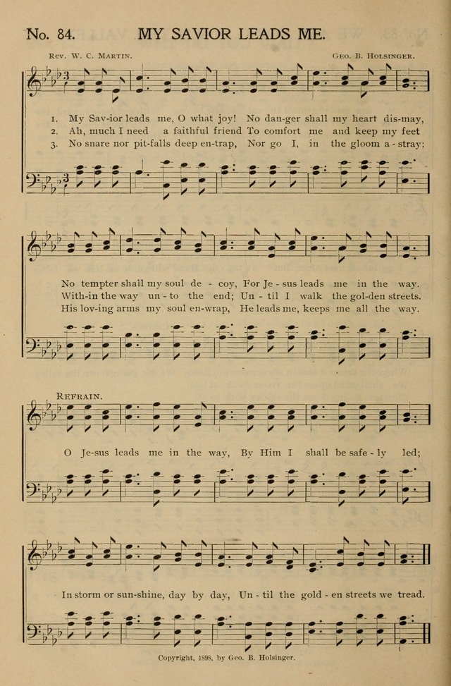 Gospel Songs and Hymns No. 1: for the sunday school, prayer meeting, social meeting, general song service page 84