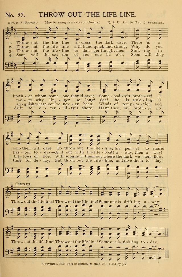 Gospel Songs and Hymns No. 1: for the sunday school, prayer meeting, social meeting, general song service page 97