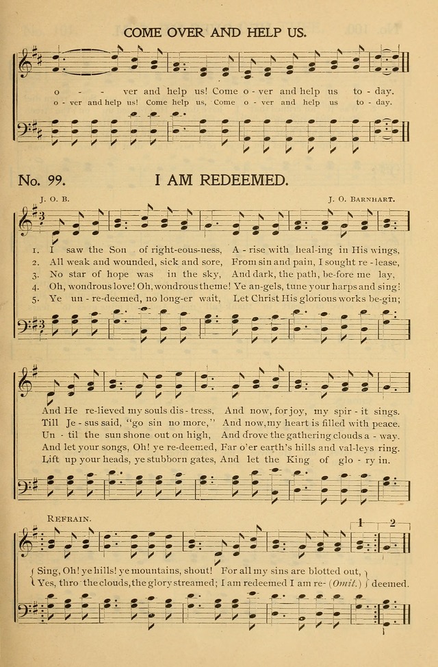 Gospel Songs and Hymns No. 1: for the sunday school, prayer meeting, social meeting, general song service page 99