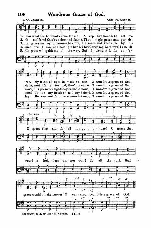 Gospel Songs for Men: a Collection of Quartets and Choruses for Male Voices page 108