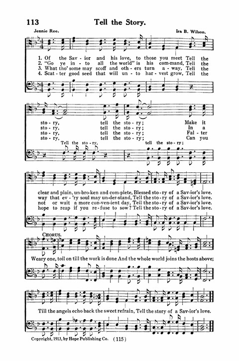 Gospel Songs for Men: a Collection of Quartets and Choruses for Male Voices page 113