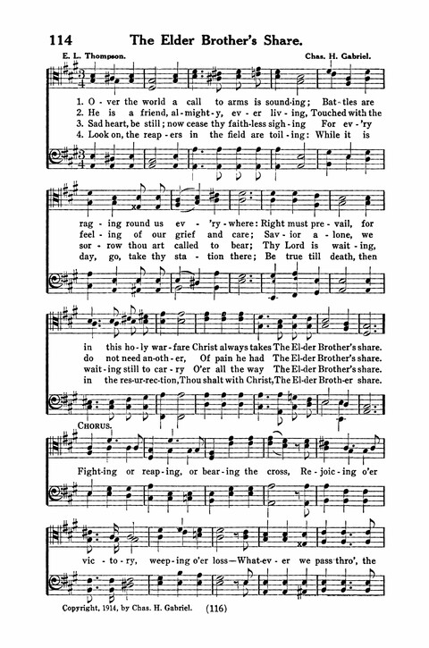 Gospel Songs for Men: a Collection of Quartets and Choruses for Male Voices page 114