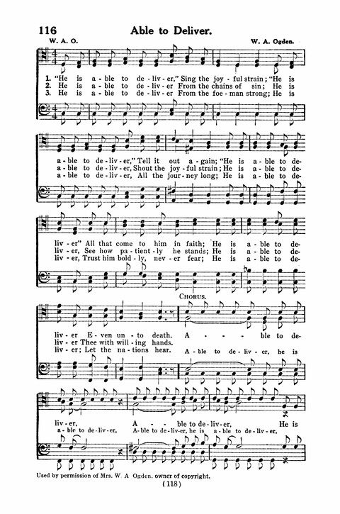 Gospel Songs for Men: a Collection of Quartets and Choruses for Male Voices page 116