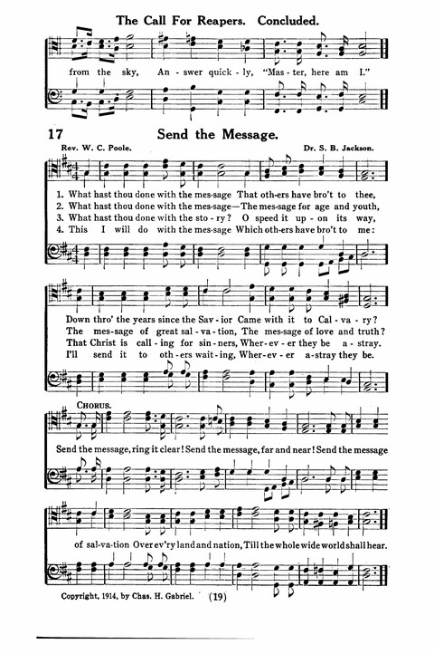 Gospel Songs for Men: a Collection of Quartets and Choruses for Male Voices page 17