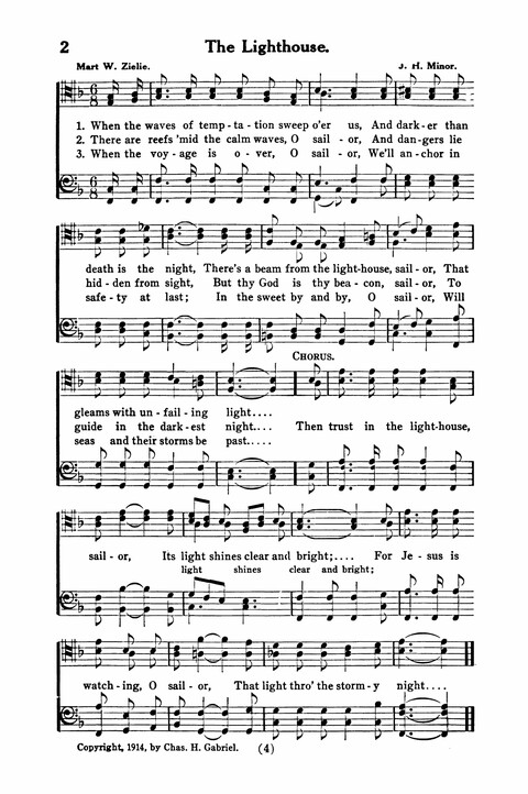 Gospel Songs for Men: a Collection of Quartets and Choruses for Male Voices page 2