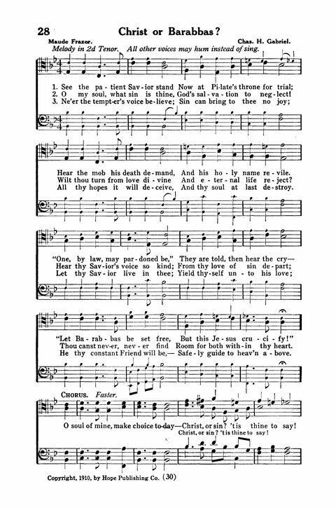 Gospel Songs for Men: a Collection of Quartets and Choruses for Male Voices page 28