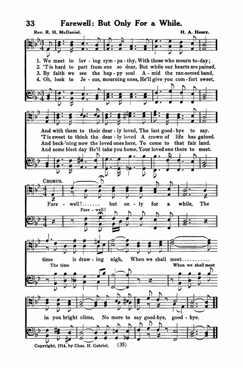 Gospel Songs for Men: a Collection of Quartets and Choruses for Male Voices page 33